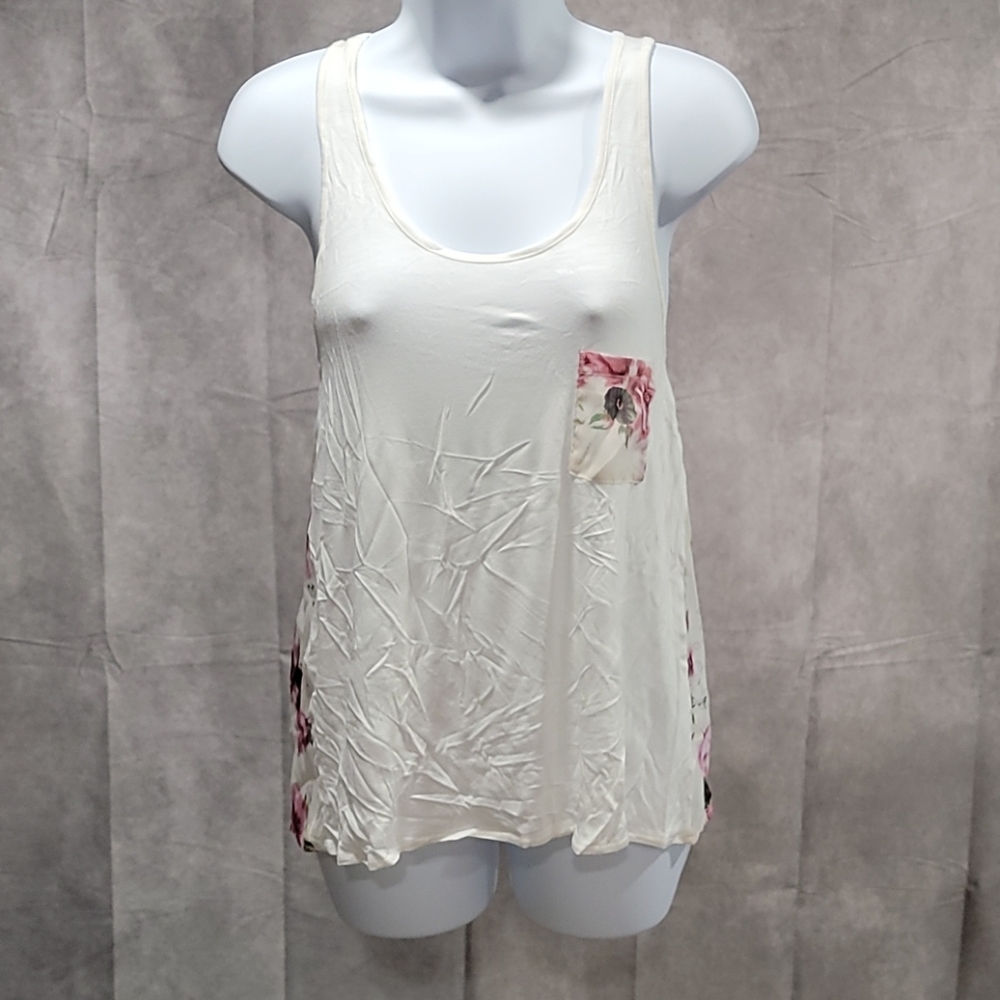 Ivory Floral Tank
